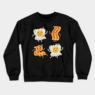 Cute Fried Egg and Bacon Crewneck Sweatshirt